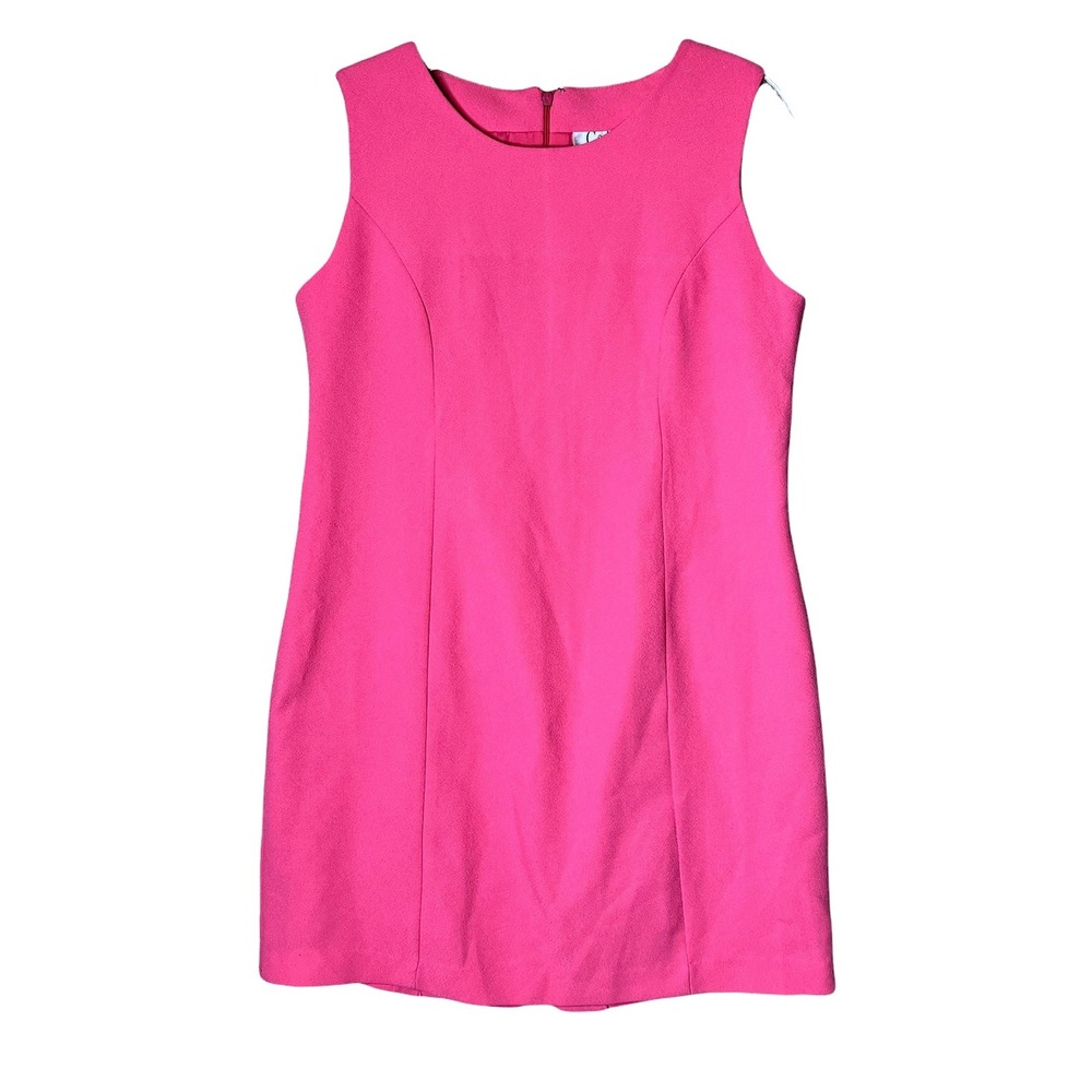 Women's Pink Sleeveless Sheath Dress 10‎ Medium Career Work Office Classic Lined